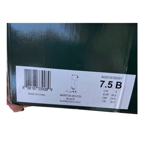 Ralph Lauren Tall Black Leather Boots - Size 7.5 - Picture 10 of 10